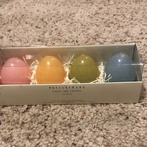 Pottery Barn Multi Color Easter Egg Candles  Set of 4 -New in Box 1.8” NWT